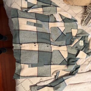 Ashley By 26 International Plaid Jacket in Blue and Tan